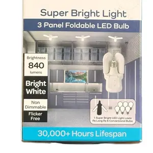 LED lights- 3 Panel, flicker free, foldable,  non dimmable , bright  white.