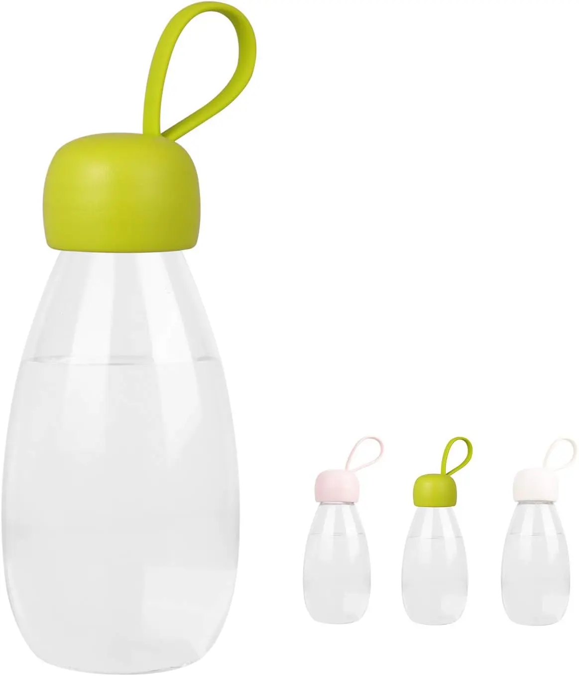 Water Bottle, 12oz/360ml Cute Water Bottle with Carrying Strap, Ideal for  Boys Girls Students Women  Hydration-Green