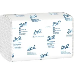 212 MAIN Scott Slimfold 1P White Tissue Towel - Single Use Tissues, KCC 04442 Model, 24/90 Pack, Absorbs Well, EPA Compliant, FSC-Certified