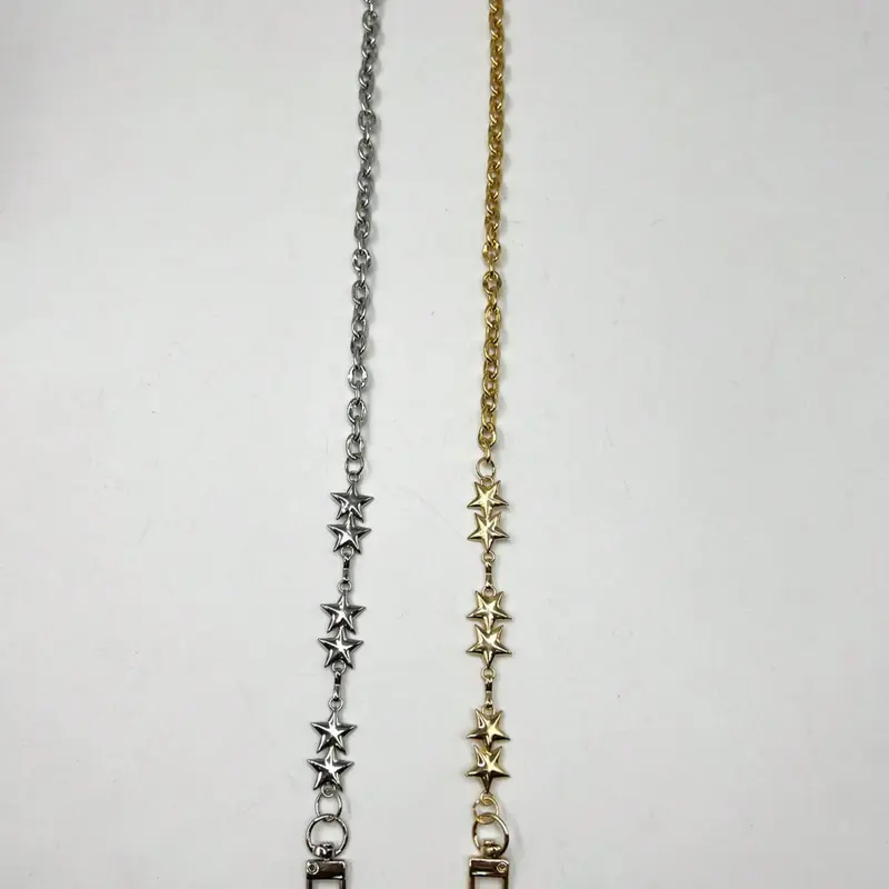 Fashion Star Chain Extension Strap for Vintage Bags, European Style Retro Bag Accessory, Stylish Five-Pointed Star Design, Elegant Chain Strap, Bag Chains, Handbag Accessory, Bag Extender Chain, Purse Accessory, Accessories for Bags