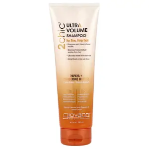 Giovanni 2chic®, Ultra Volume Shampoo, For Fine, Limp Hair, Papaya + Tangerine Butter, 8.5 fl oz (250 ml)