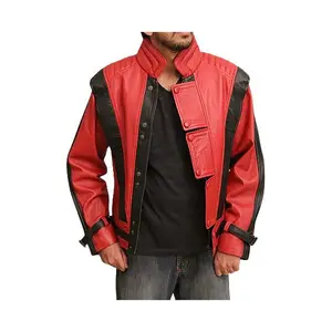 MJ Thriller Genuine Leather Jacket - Classic Fit with Zipper Closure and Inner Viscose Lining