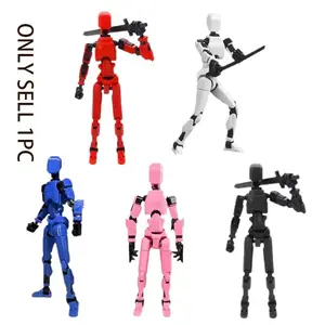 Jointed Doll Toy Model, 3D Trendy Action Figure, Multi-Jointed Moveable Design, DIY Assembly Digital Character, Desktop Decoration, Articulated Fidget Figurines