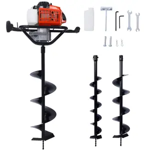 2.7HP Post Hole Digger 63cc Gas-Powered 2-Stroke Auger Digging Drill Shaft Size 3/4" ,EPA certificated
