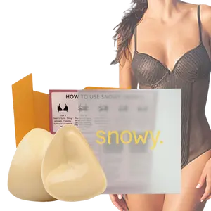 Snowy Push Up Sticky Bra, Sticky Push Up Bra Inserts, Instant Bust Double Boost, No Trace Invisible Adhesive Bra, Upward Lift Breathable Adhesive Bra, Jelly Seamless Lift Sticky Bra, Waterproof Sweatproof Reusable Push Up Bra