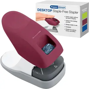 Plus Paper Clinch Desktop Staple-Free Stapler,