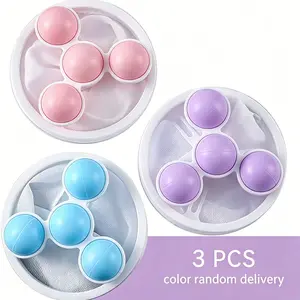 3pcs Floating Fur Net Bags for Washing Machine, Reusable Hair Catcher, Pet Hair Remover, Home Hair Filter Bag, Cleaning Supplies, Laundry Balls