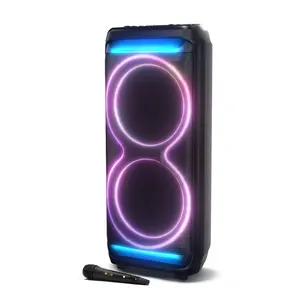 KNIGHTWAVE 5500 Ultimate Party Speaker with Massive Bass Loud Comes with Microphone Karaoke Ready Wireless Rechargeable Portable Audio System