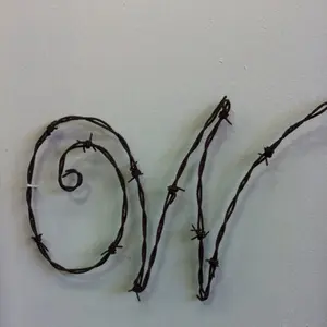 Custom Barbed Wire Art Initial W - Unique Rustic Decor for Home or Office