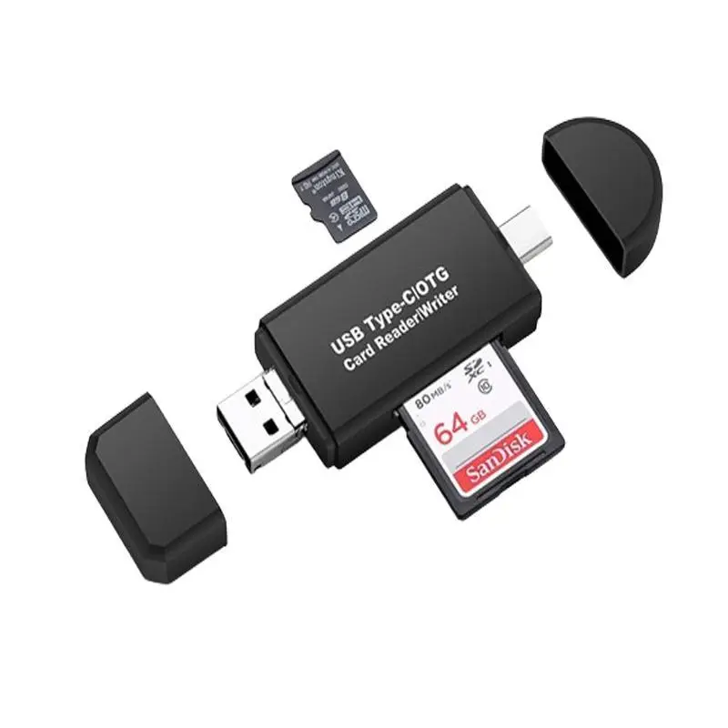 USB 2.0 Card Reader, Type C Card Reader, Multifunctional Card Reader, Dual-Slot Card Reader for OTG Brand, Phone Accessories