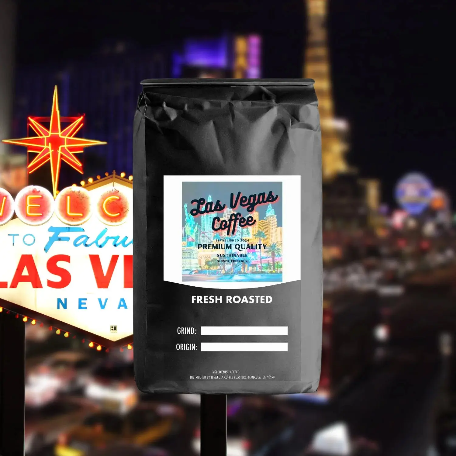 Coffee Sampler Pack: Handcrafted Flavored Coffee, Whole bean, Ground coffee, Las Vegas Coffee, French Vanilla, Hazelnut, Cinnabun