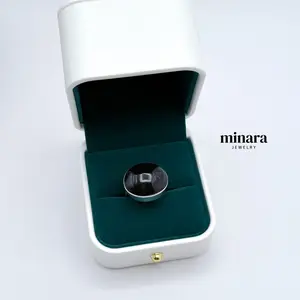 950 Silver Domed Ring in Natural ONIX Stone Classic Round Design Elegant Gift Idea for Any Occasion