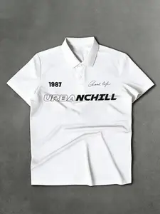 Men's Short Sleeve Polo Shirt, Pop Art Print, Street Style, Casual Fashion, Outdoor Sports, School Campus, Youth