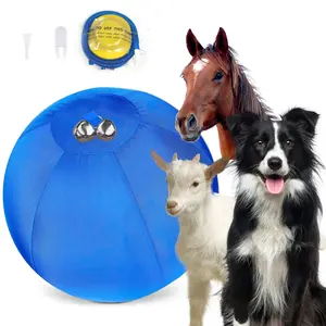 Blue Bell Dog Toy Ball for Large Dogs, Interactive Training Ball, Sheepdog Interactive Pet Toy, Outdoor Play Stress Relief, Small Medium Breed PVC Ball