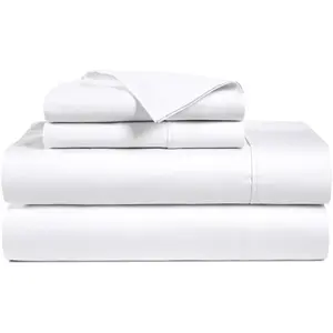 Egyptian  Cal.  Size Sheets - 4 count Bedsheet Set Soft Breathable & Cooling Sheets for Cal.  Size Bed - Elasticized 16" Deep Pocket Sheet Set (White)