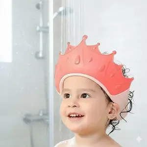 Adjustable Silicone Baby Ear Protection Bath Hat, Anti-Slip Wash Cap for Newborns, Eco-Friendly Waterproof Shower Visor, Safe Baby Bathing Essentials, Toddler Bath Cap for Sensitive Skin, Shower Caps