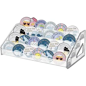 Daily necessities for home FINGERINSPIRE 4 Tier Acrylic Riser Display Stands 12.20x5.91x4.33Inch Clear Acrylic Badge Display Shelves Makeup Organizer Perfume Organizer Shelf for Figure Anime Badge Cupcake Candy Food