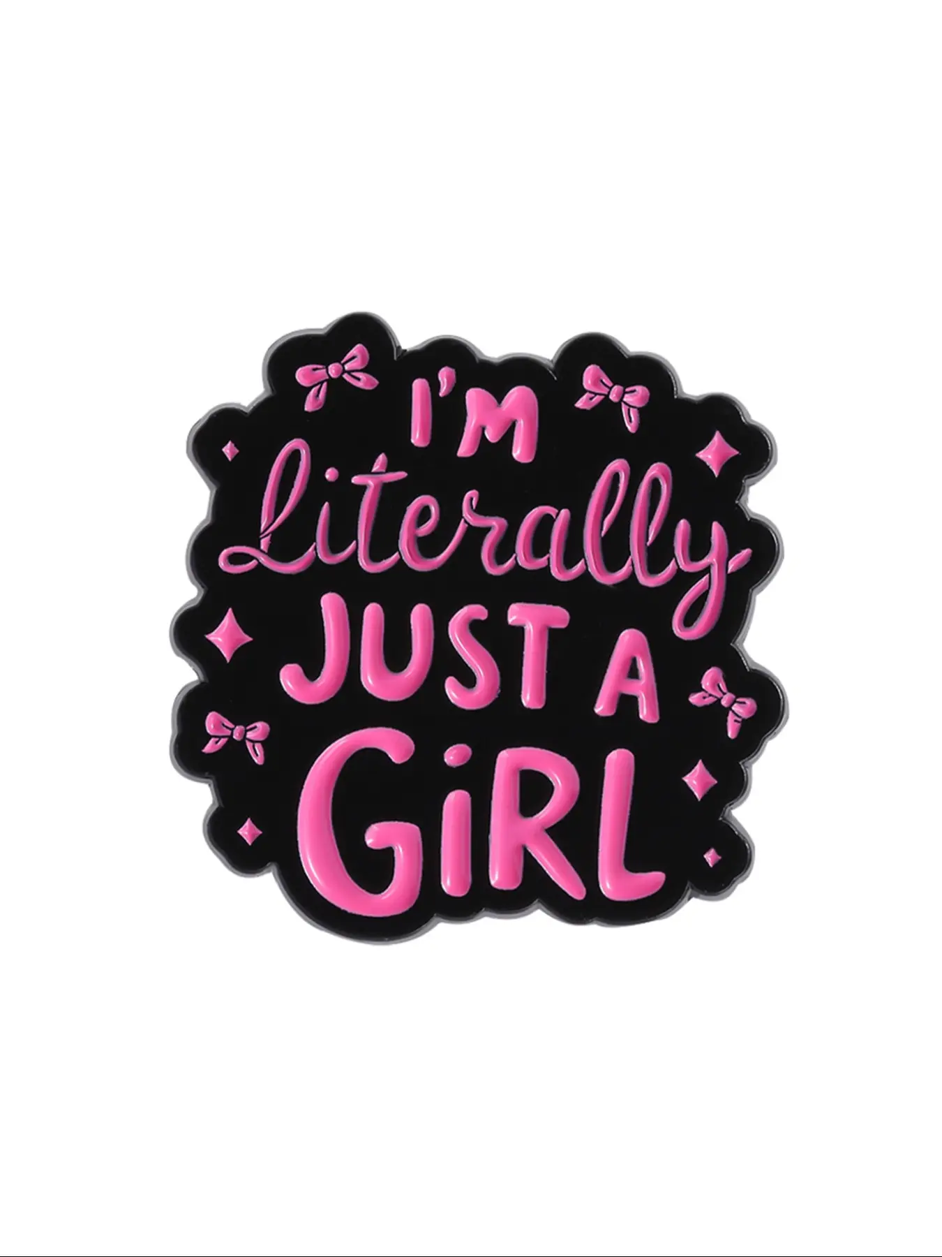 Sweet Cool Girl Badge, Pure Innocence Style 'i'm Literally Just a Girl' Gift for Best Friends, For Girls, Unique Backpack Charm for School, Emblem Badge Decoration, Emblem Logo Badge
