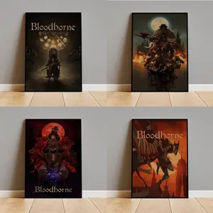 Bloodborne Poster Print UNFRAMED, Bloodborne Game Poster, Wall Art, Wall Decoration, Aesthetic Gaming Poster, Christmas Birthday Gift Idea, Video Game Art, Gaming Wallart