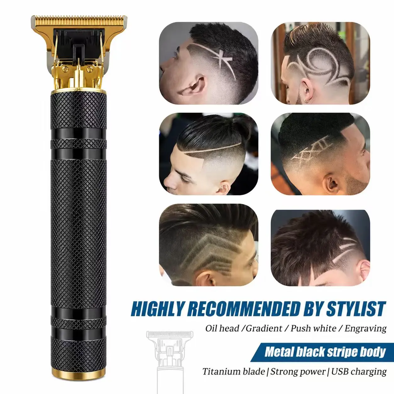 Men's Professional Cordless Hair Trimmer for Personal Grooming, Beauty & Personal Care Hair Clipper Appliance