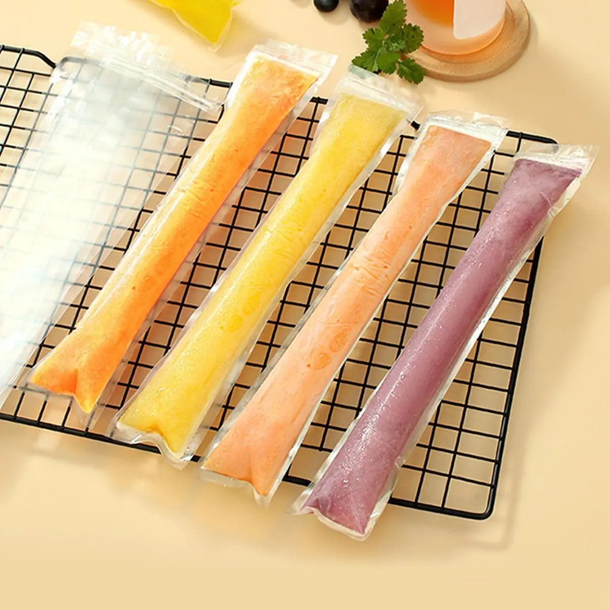Disposable Popsicle Mold Bag, 100pcs Ziplock Ice Pop Bags, Juice Yogurt Popsicle Bag For Freezer Disposable Popsicle Mold Bag, 100pcs Ziplock Ice Pop Bags, Juice Yogurt Popsicle Bag For Freezer