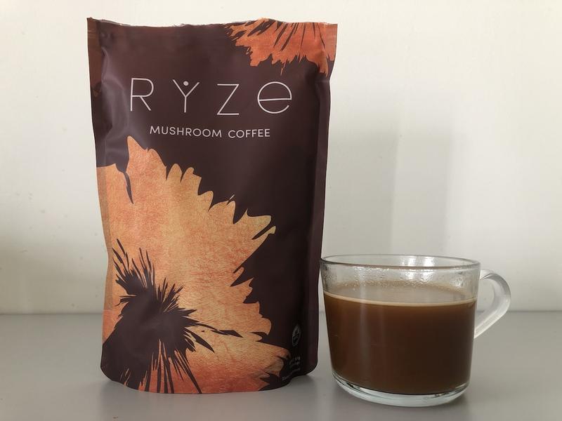 RYZE Mushroom Coffee USDA Organic with 6 Adaptogenic Mushrooms and MCT Oil