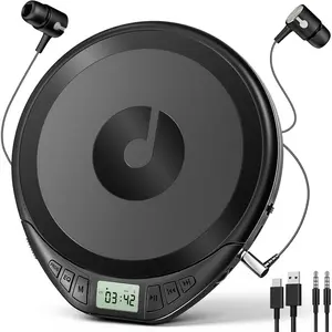 Portable CD Player with Headphones  CD Player Portable for  with Anti-Skip & Shockproof,CD Discman with LCD Display,AUX  and Earphone for   Outdoor