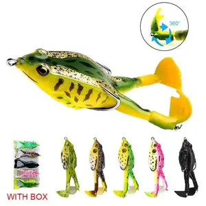 5 Counts/Box Simulated Frog Lure Set, 13.5g(1/2 oz) Lifelike Artificial Fishing Lure Bait, Portable OutdoorFishing Accessories, Fishing Gear, Fishing Equipment