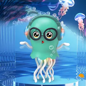 Kids Electric Dancing Jellyfish Toy with Lights & Music, Automatic Obstacle Avoidance, Interactive Fun, Includes Batteries