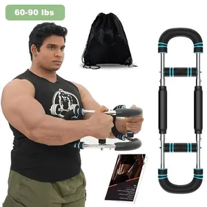 60-90,90-120lbs,Twister Arm Trainer , 2-in-1 Chest & Arm Workout Tool ,High-Strength Spring Resistance, Detachable, Portable & Easy Assembly , Anti-Slip Handles - Durable Men's Home Fitness Equipment
