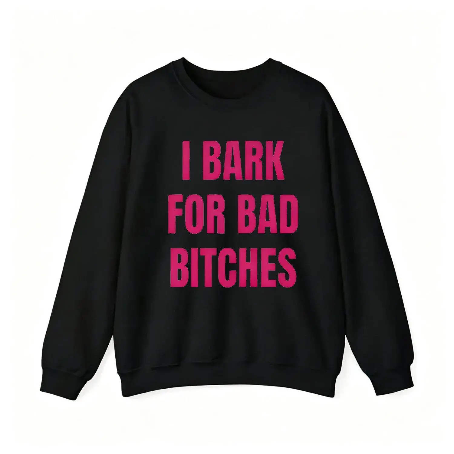 I Bark for Bad Bitches Sweatshirt Funny Delulu Dog Gen Z Meme Humor Unhinged Semp Energy Mens Sports Sweatshirt Casual Athletic Pullover