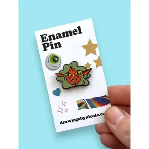 Orc Girl Enamel Pin, 1.25 inches