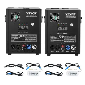 VEVOR Cold Spark Machine, 2 Pack 500W Output Fireworks Controllers, 6.6-13ft Adjustable Height, with Advanced DMX System,LED Screen,Portable Handle, Aluminum Alloy for Stage DJ Wedding Event,Party