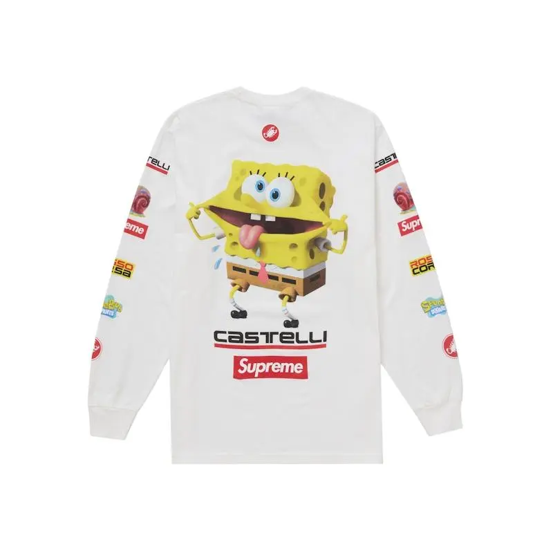 Supreme Men's SpongeBob/Castelli Racing L/S Tee White, from StockX