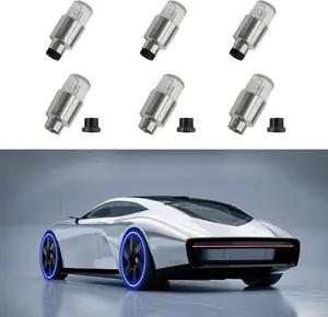 6PCS Car Tire Valve Stem Lights, LED Wheel Lights, Waterproof Flashing LED Light, Universal Car Exterior Accessories, Neon Light for Tire Valve Stems