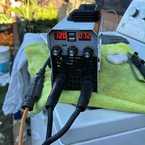 ADESKE MMA-155 Portable Welding Machine – Dual Voltage 110V/220V, 120A Output, Digital Display, Overload Protection, Complete Welding Kit for Home, Auto Repair & Construction