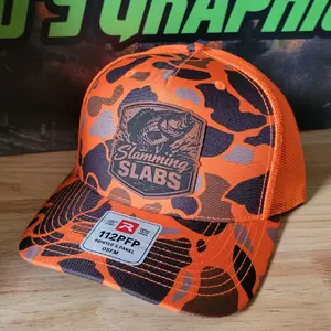 Slamming Slabs Crappie Fishing Hat Printed Camo Design Adjustable Snapback Slamming Slabs Crappie Fishing Hat Printed Camo Design Adjustable Snapback