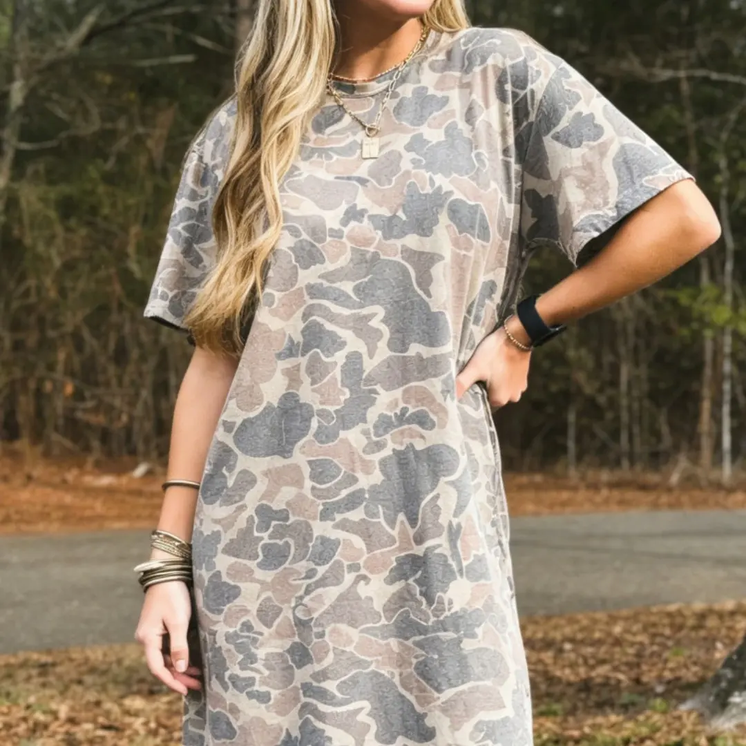 Camouflage T-Shirt Dress