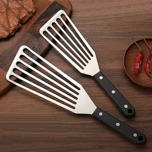 2pcs Stainless Steel Metal Spatula - Fish Spatula, Slotted Spatulas For Cooking, Flipping, Turning, Frying And Grilling - Kitchen Utensils - For Home Cooks & Chefs - Perfect Gift for Foodies