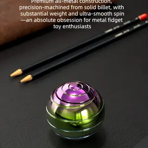 Unfinished Certification Fidget Spinner, Desktop Rotation Stress Relief Toy, Metal Colorful Glow Pressure Release Tool, Single Piece