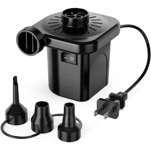 Electric Air Pump for Inflatables Portable Quick-Fill Air Pump with 3 Nozzles 110-120V Inflator & Deflator for Outdoor Camping Air Mattress Beds Boats Inflatable Cushion Couch Pool Floats