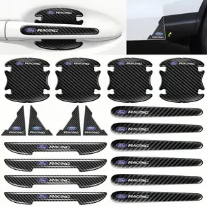 8/18 Pcs Car Door Handle Scratch Guard Stickers, Ford Compatible, Paint Protection Decorative Film, Universal Fit, Automotive Accessories
