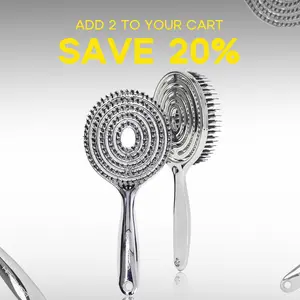 HALOVIDA Hollow Round Bristle Brush - Anti-Static Massage Brush for Enhanced Volume & Scalp Care,Pain-Free,Reduces Heat Damage, Ideal for Quick Drying and Voluminous Styling,Pure,Boar bristle brush,#SummerVibes #petlovers summerwins