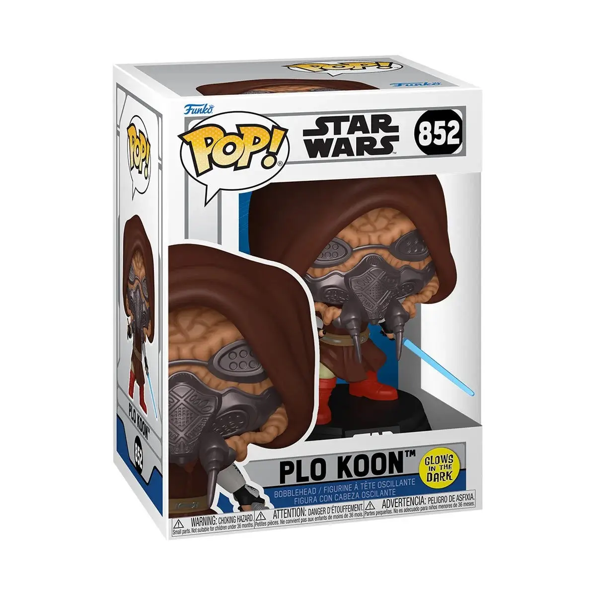 Star Wars The Clone Wars Plo Koon Glow-in-the-Dark Funko Pop! Vinyl Figure #852