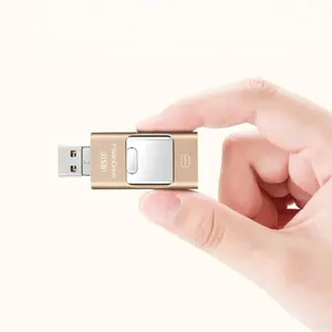 High-Speed USB 3.0 Flash Drive, 3-In-1 Portable Storage Device for PC/MAC and Android Phones, Ideal for Photos and Data Transfer