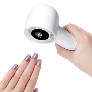 Nail Dryer for Regular Polish: 100 Speed Turbo Wind Fast Nail Dryer Flash Dry Handle Nail Polish Dryer with Smart Display 30 dB Quiet Portable Electric Manicure Tool Nail Fan Dryer