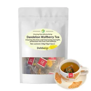 Dandelion  Wolfberry Tea - a Natural Tea that Nourishes the Liver and Kidneys, a Traditional Healthy Tea for men and Women, 120g Natural Ingredients individually packaged