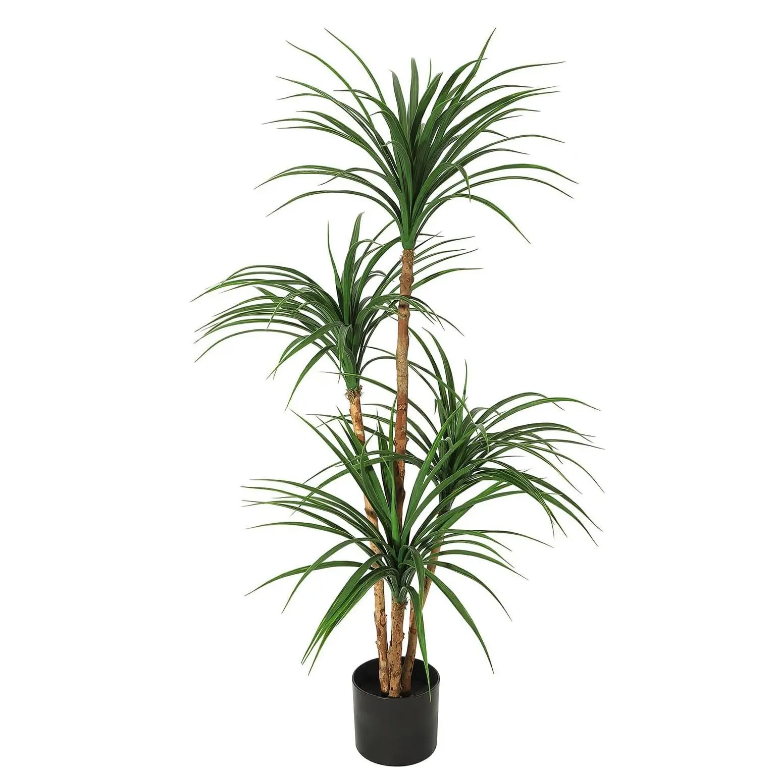 4 Ft Artificial Dracaena Tree-Realistic Fake Dracaena Plant-Tall Dracaena Houseplant for Indoor Décor-Adjustable Lifelike Faux Tree-Ideal for Photo Backdrops-Nursery-Living Room-Office Decor Decorative Fruit Leaf Pot Ornaments