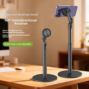 360° Rotating Telescopic Phone Holder Stand with MagSafe Compatibility for Phones & Tablets 10-20 Inches Adjustable Arm for Overhead Filming & Live Streaming