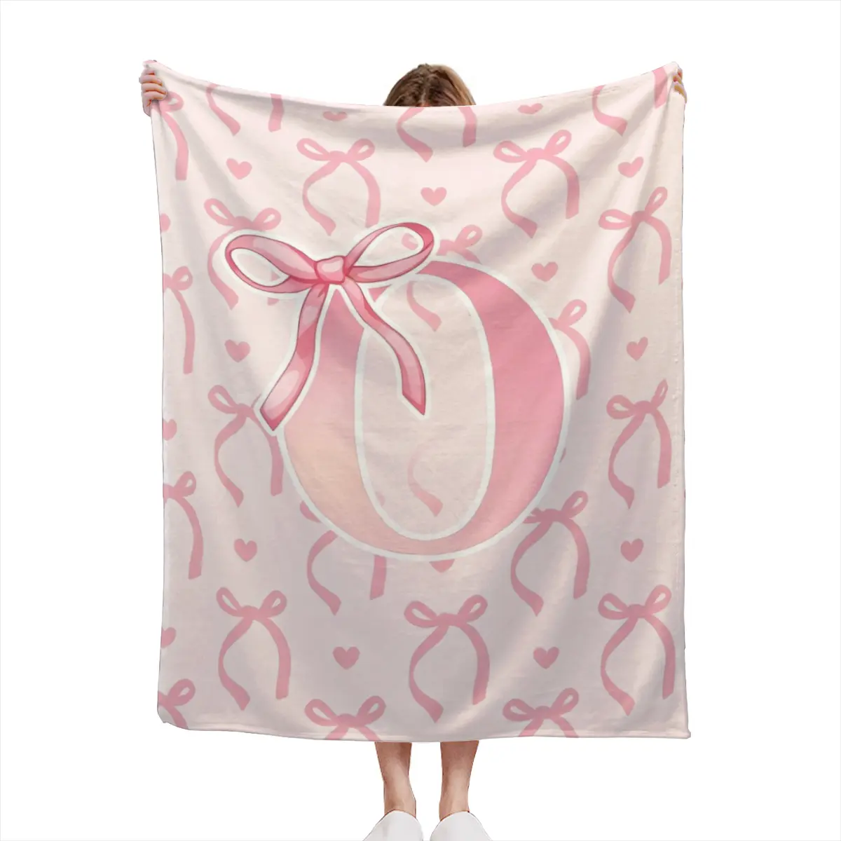 Pink Checkerboard Heart Throw Blanket – Cozy Plush for Couch & Bed, Cute Coquette Room Decor, Romantic Gift for Her